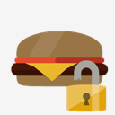 hamburguer,lock,open
