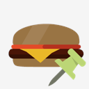 hamburguer,push,pin