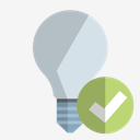 ligthbulb,off,checkmark