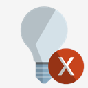 ligthbulb,off,cross