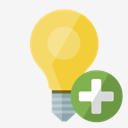 ligthbulb,on,add