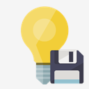 ligthbulb,on,diskette
