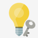 ligthbulb,on,key