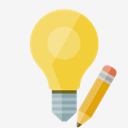 ligthbulb,on,pencil