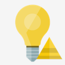 ligthbulb,on,pyramid