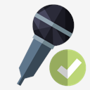 microphone,checkmark