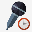microphone,clock