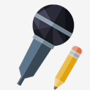 microphone,pencil