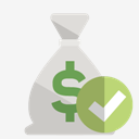 money,bag,checkmark