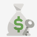money,bag,key
