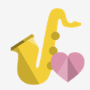 music,saxophone,heart
