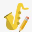 music,saxophone,pencil