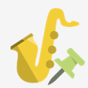 music,saxophone,push,pin