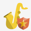 music,saxophone,shield