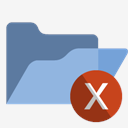 open,folder,cross