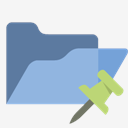 open,folder,push,pin