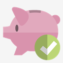 piggy,bank,checkmark