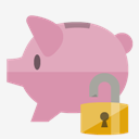 piggy,bank,lock,open