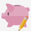 piggy,bank,pencil