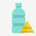 plastic,bottle,pyramid