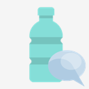 plastic,bottle,speech,bubble