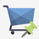 shoping,cart,push,pin