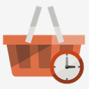 shopping,basket,clock
