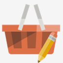 shopping,basket,pencil