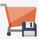 shopping,cart,diskette