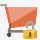 shopping,cart,lock,open