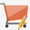 shopping,cart,pencil