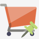 shopping,cart,push,pin