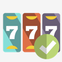 slot,machine,checkmark