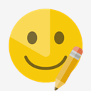 smiley,pencil