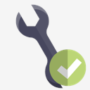 technical,wrench,checkmark,tool