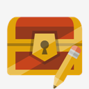 treasure,chest,pencil