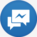 Facebook,Messenger,flat,circle