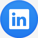 Linkedin,flat,circle