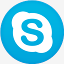 Skype,flat,circle
