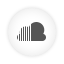 Soundcloud,white,round
