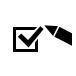 checkmark,pencil,top