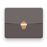 Briefcase,flat,brown