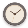 Clock,flat,brown