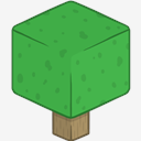 3D,Tree,Minecraft,Png