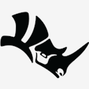 Rhinoceros,3D,black