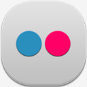 Flickr,Flat,Round