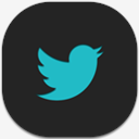 Twitter,Flat,Round