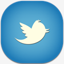 Twitter,Blue,Flat,Round