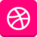 Dribbble,Flat