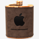 flask,brown